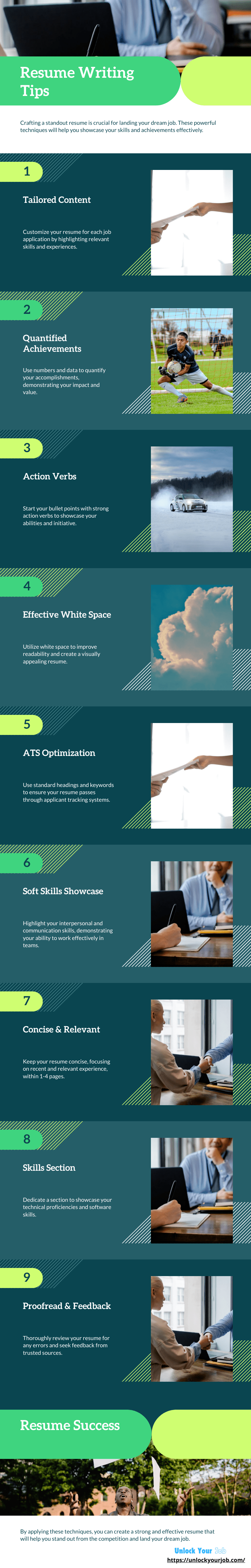 9 Resume Writing Tips Infographic